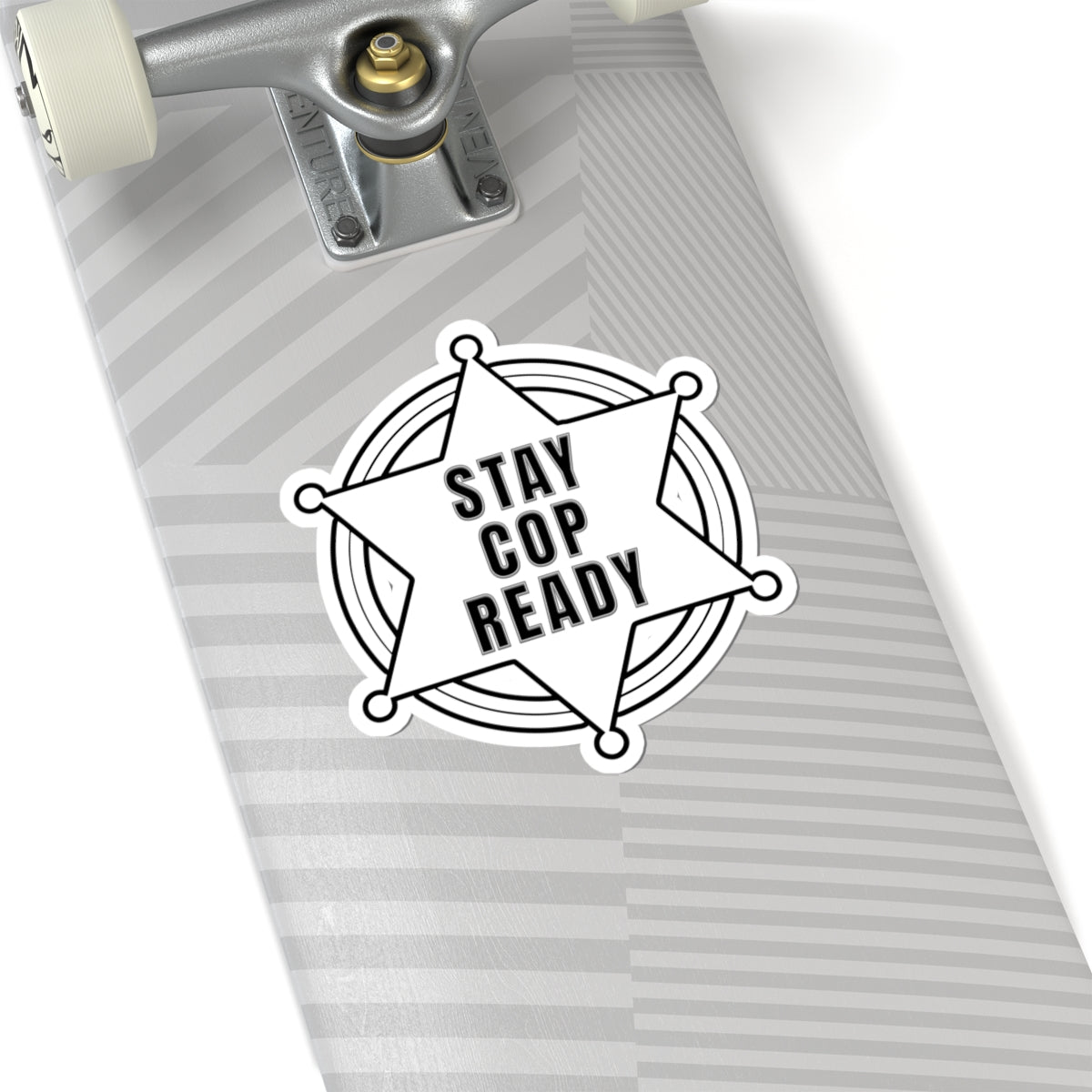 Stay Cop Ready Stickers | Police-Themed Kiss-Cut Stickers for Enthusiasts, Car Decals, Laptop Stickers, Gifts for Officers, Fun Decor