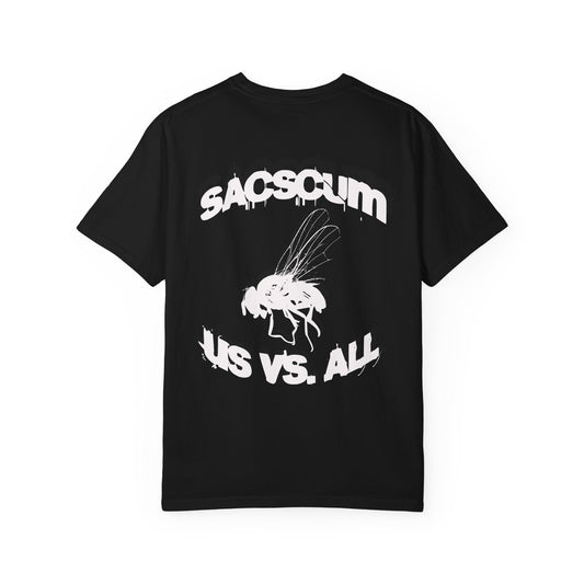 SACSCUM “Us vs. All” Fly Logo Tee – Black