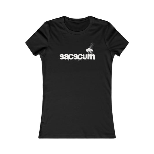 SACSCUM Women’s Fitted Graphic Tee – Black