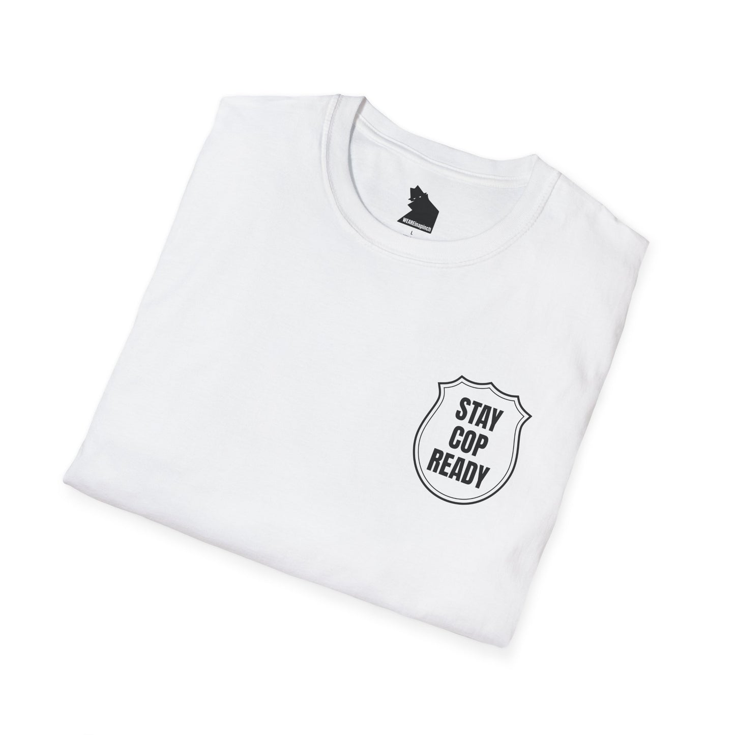 STAY COP READY Tee – WEAREinapinch Shield Design T-Shirt