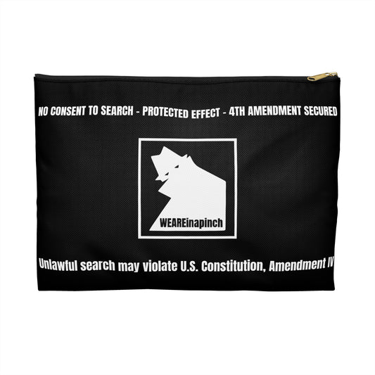 WEAREinapinch “No Consent” 4th Amendment Accessory Pouch – Black