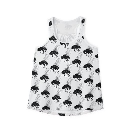 SACSCUM “Fly Pattern” Women’s Racerback Tank – White