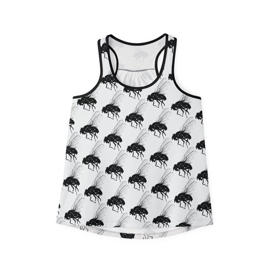 SACSCUM “Fly Pattern” Women’s Racerback Tank – White