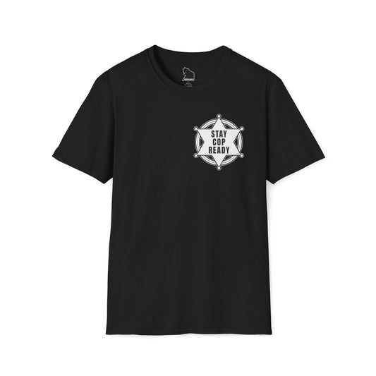 STAY COP READY Tee – WEAREinapinch Shield Design T-Shirt